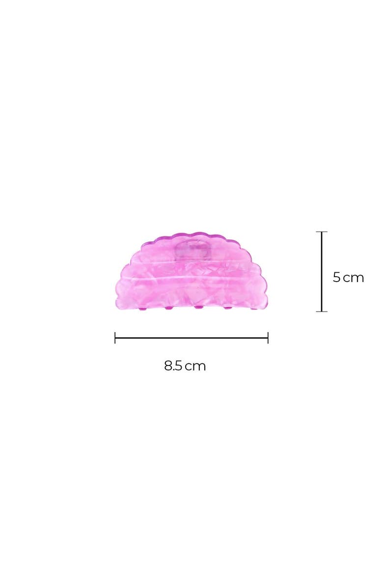 Elongated Translucent Scallop Edge Hair Clip Set, Alternate, color, Multi Color