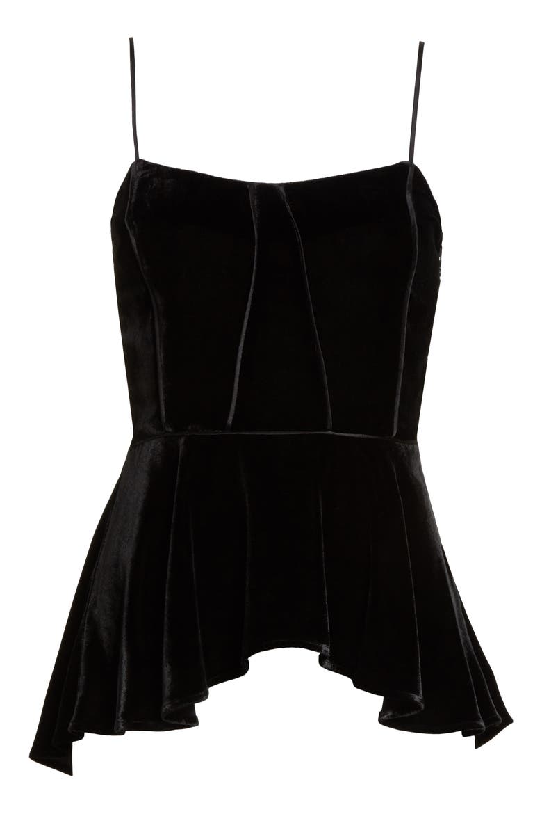 Sebastian Velvet Bustier Camisole, Alternate, color, BLACK
