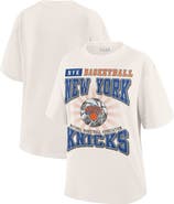 WEAR by Erin Andrews Women's WEAR by Erin Andrews Cream New York Knicks Ball Boyfriend T-Shirt