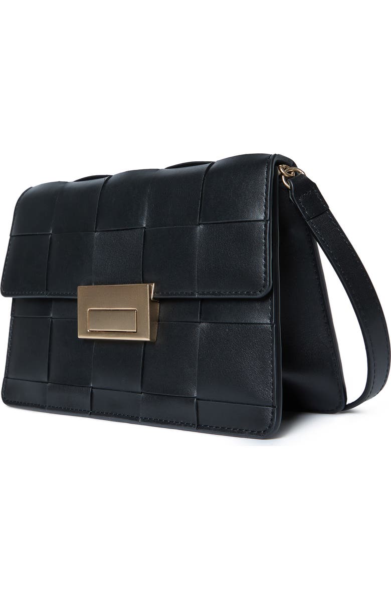 Loeffler Randall Delphine Leather Shoulder Bag, Alternate, color, Black