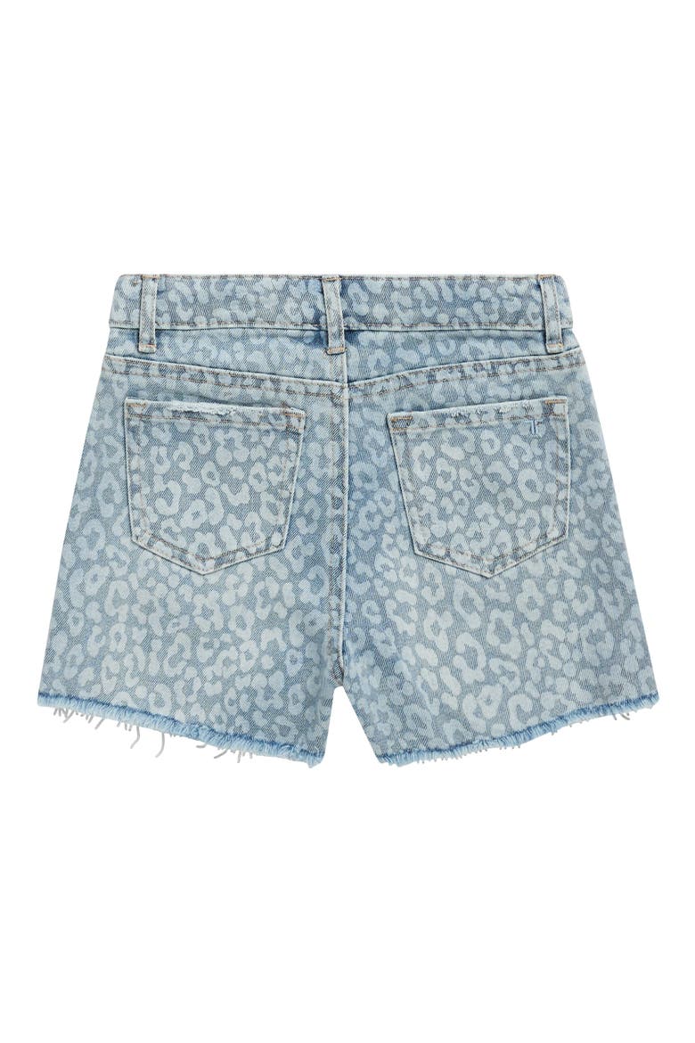 Kids' Ripped Denim Shorts, Alternate, color, BLUE LEOPARD
