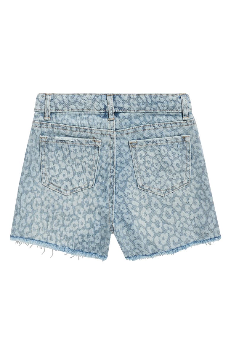 Tractr Kids' Ripped Denim Shorts, Alternate, color, Blue Leopard