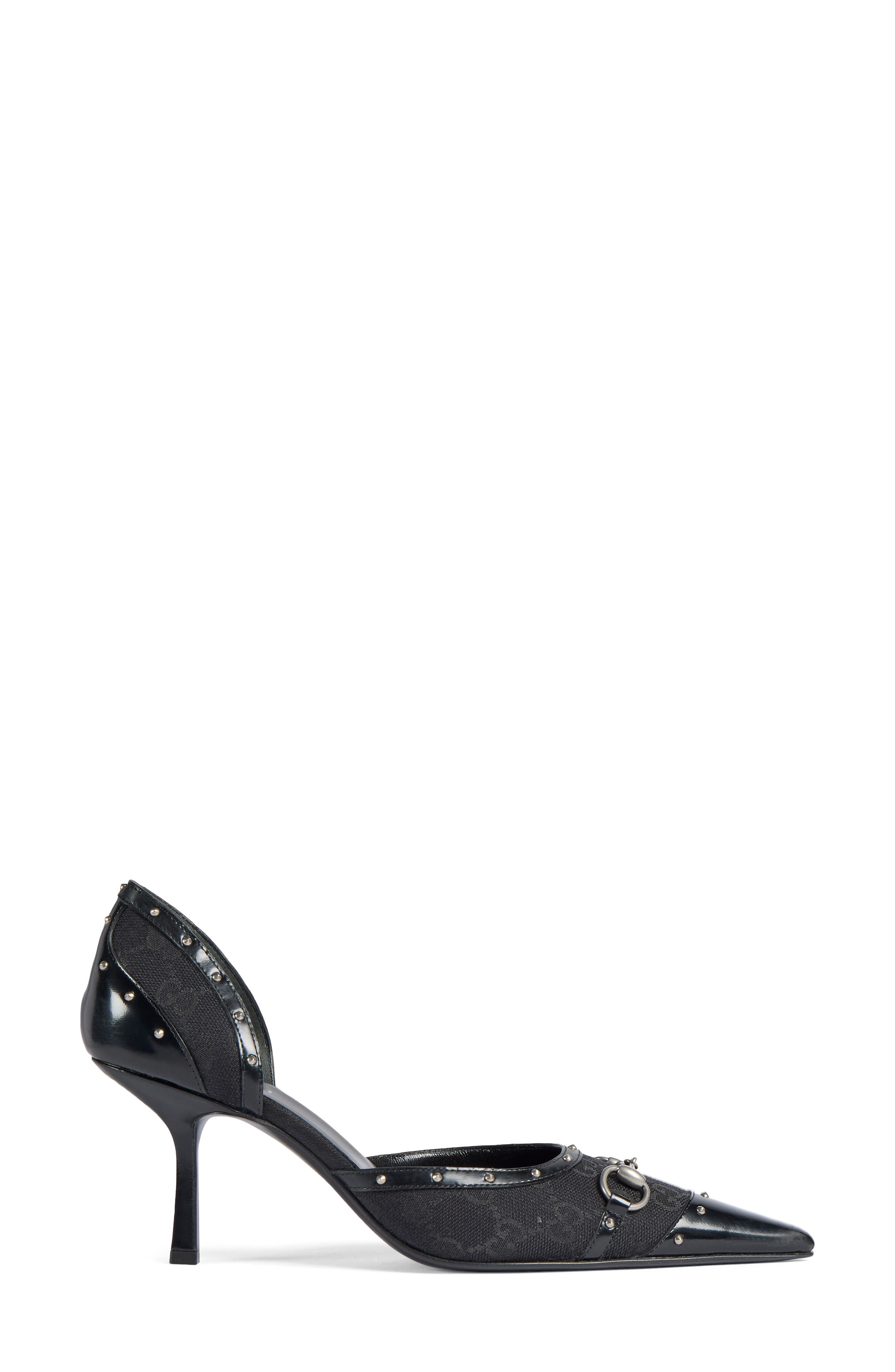 Gucci Christy Horsebit Pump, Alternate, color, Black