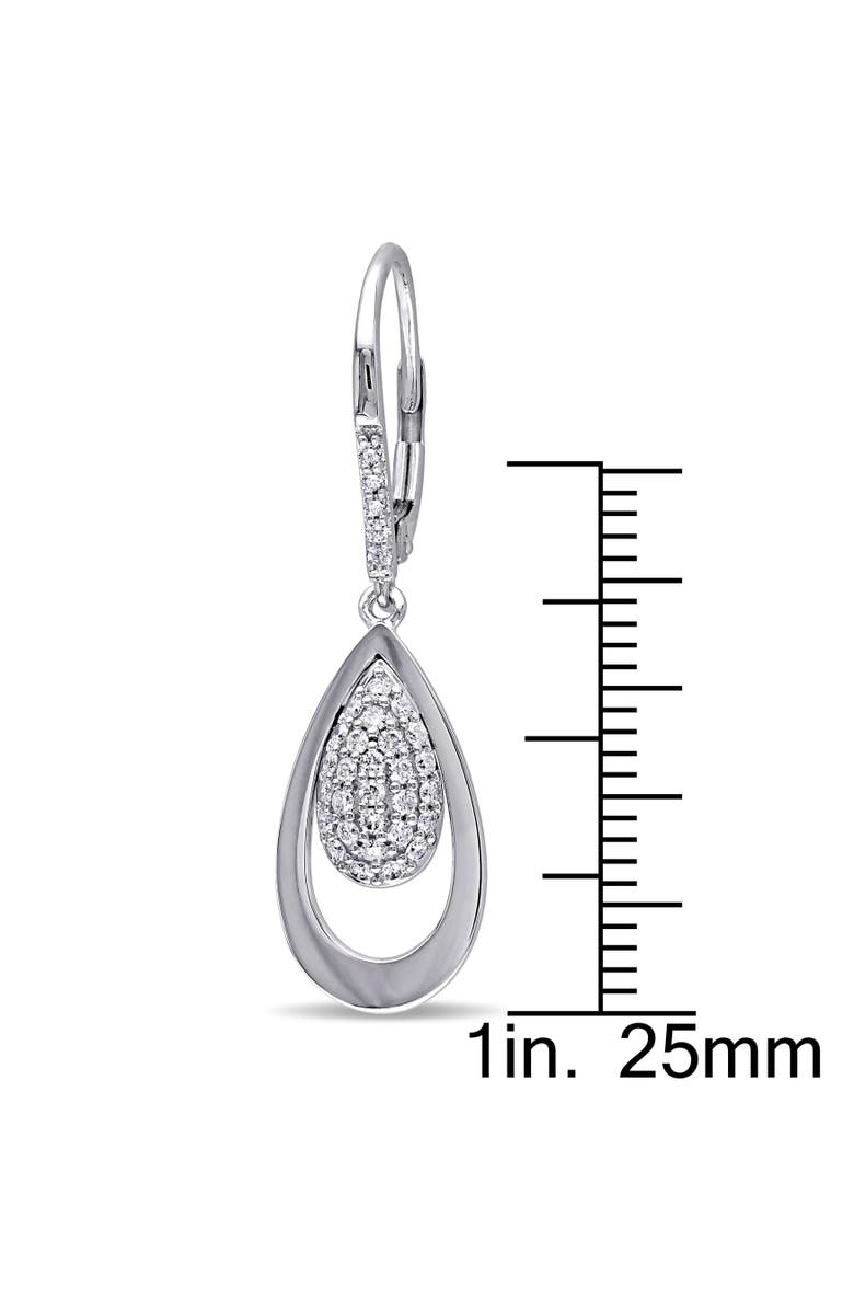 Julianna B. Diamond Dangle Teardrop Earrings 14k White Gold, Alternate, color, 14K White Gold