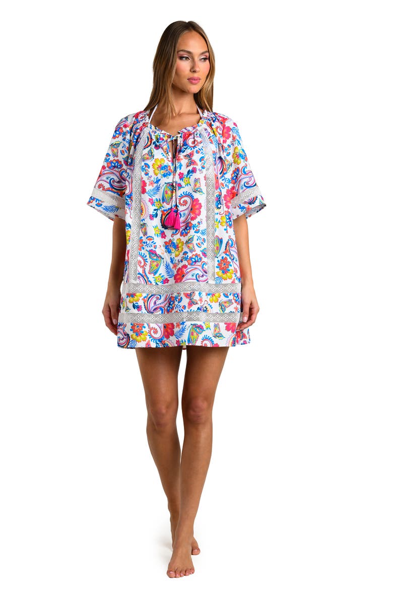 Butterfly High Tunic Cover-Up, Alternate, color, MULTI