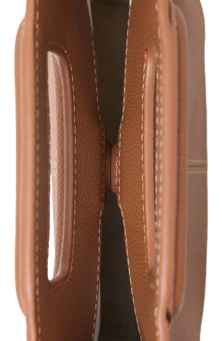 maje Grained leather M bag, Alternate, color, Cognac Brown