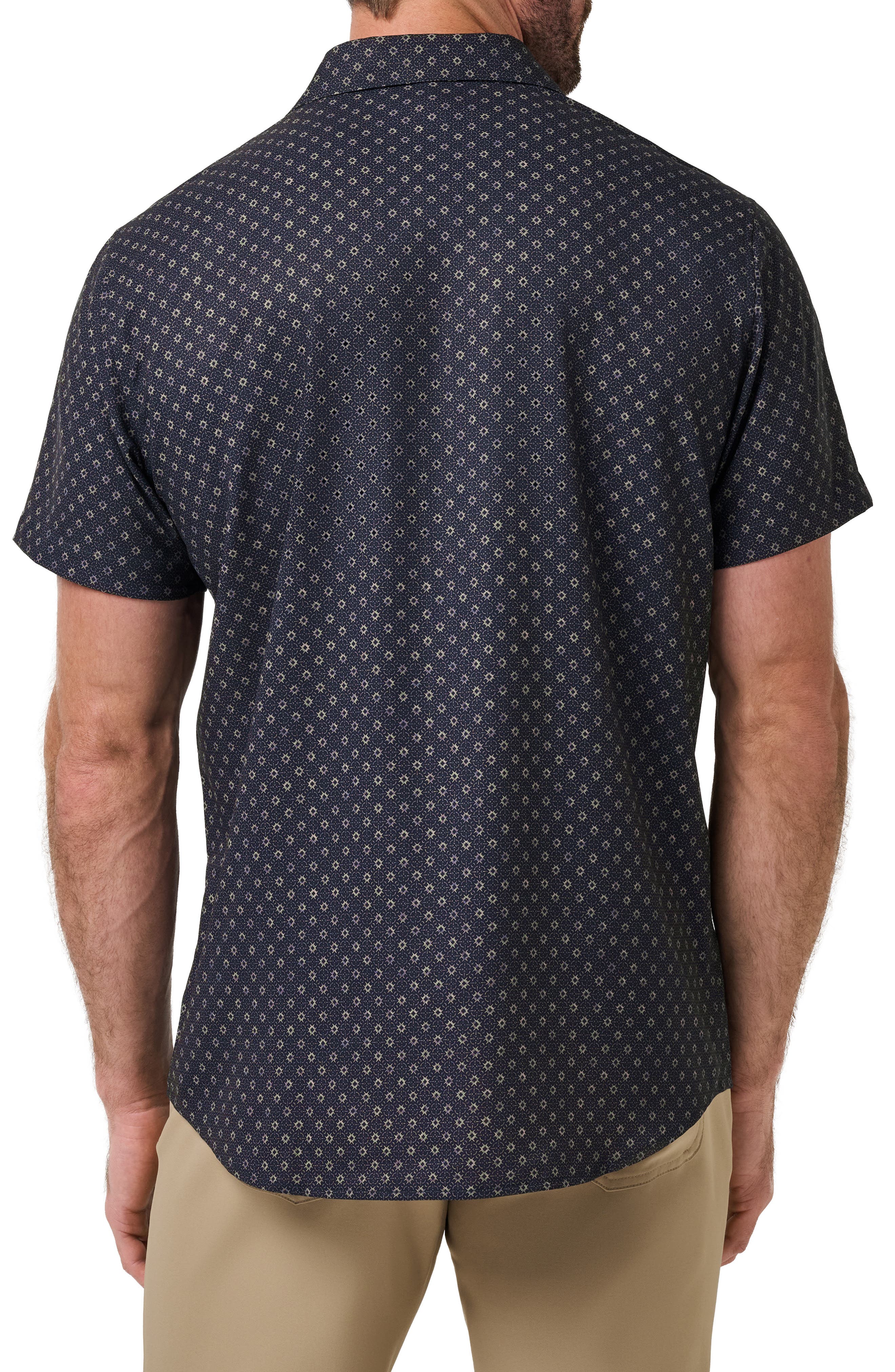 Мужские рубашки TravisMathew Techwoven Beach Hut Short Sleeve Performance Button-Up Shirt — фото 3