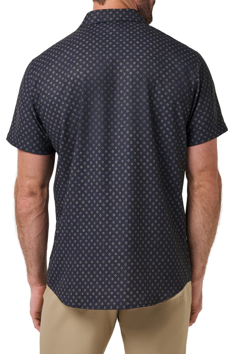 Techwoven Beach Hut Short Sleeve Performance Button-Up Shirt, Alternate, color, TOTAL ECLIPSE