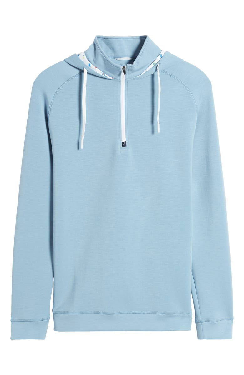 Swannies Conway Quarter Zip Golf Hoodie, Alternate, color, Horizon Blue