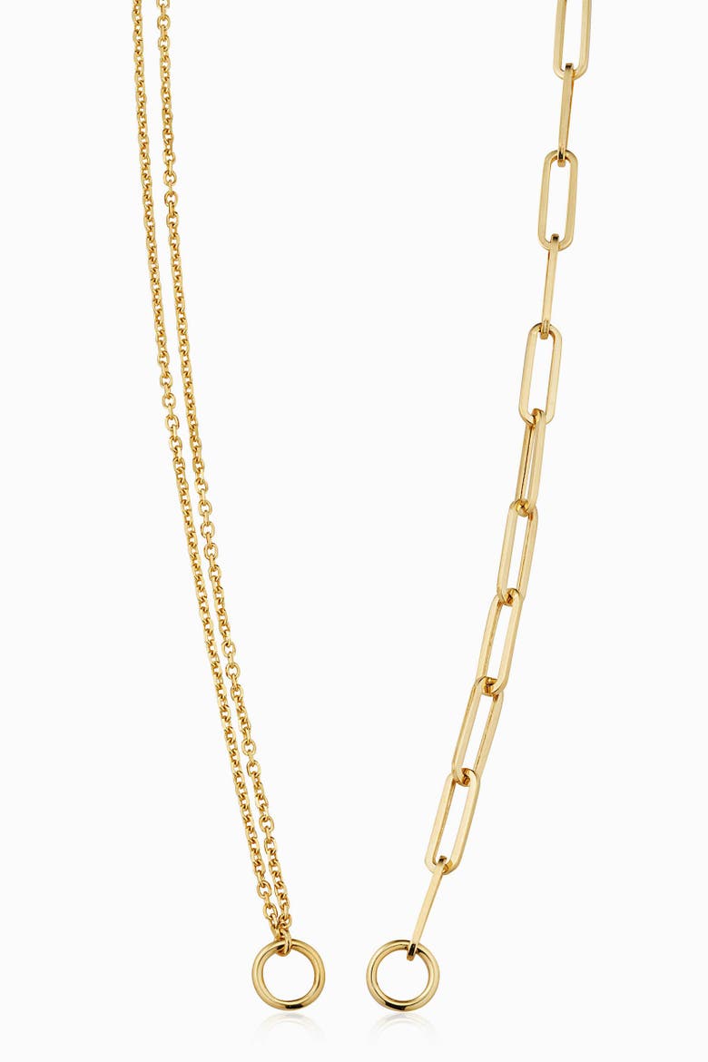 14K Yellow Gold Rimini Venice Mixed Link Split Chain, Main, color, Yellow Gold