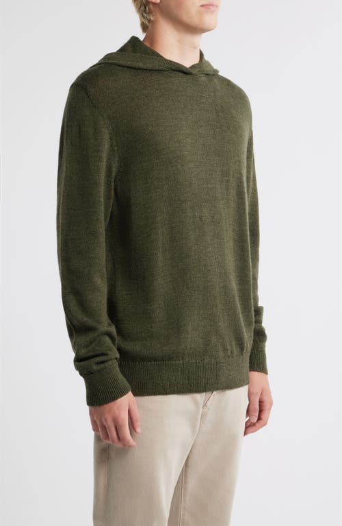Alex Crane Campo Hooded Merino Wool Sweater In Green