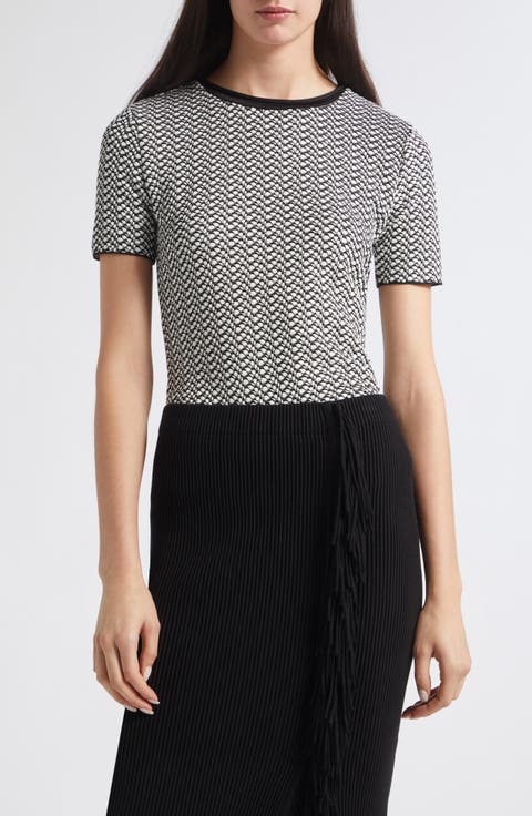 Jerseywear Geometric Jacquard Jersey Tee