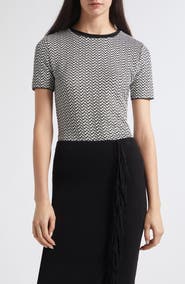 Emporio Armani Jerseywear Geometric Jacquard Jersey Tee