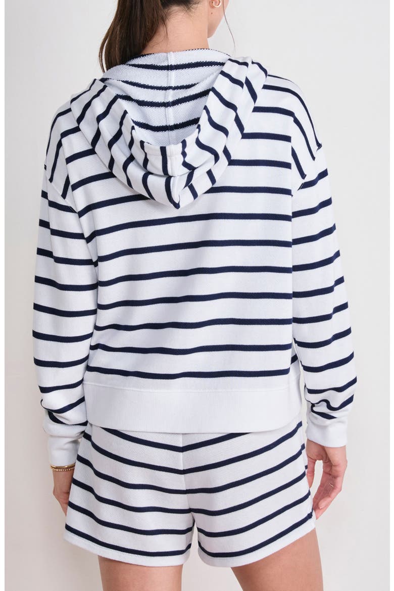 Terry Hoodie, Alternate, color, SURF STRIPE WHITE