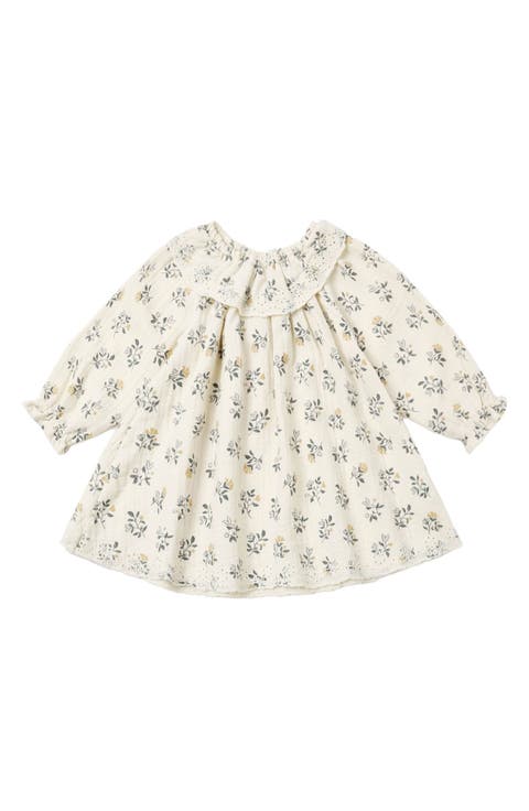 Kids' Isla Long Sleeve Organic Cotton Dress & Bloomers Set