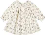 QUINCY MAE Kids' Isla Long Sleeve Organic Cotton Dress & Bloomers Set