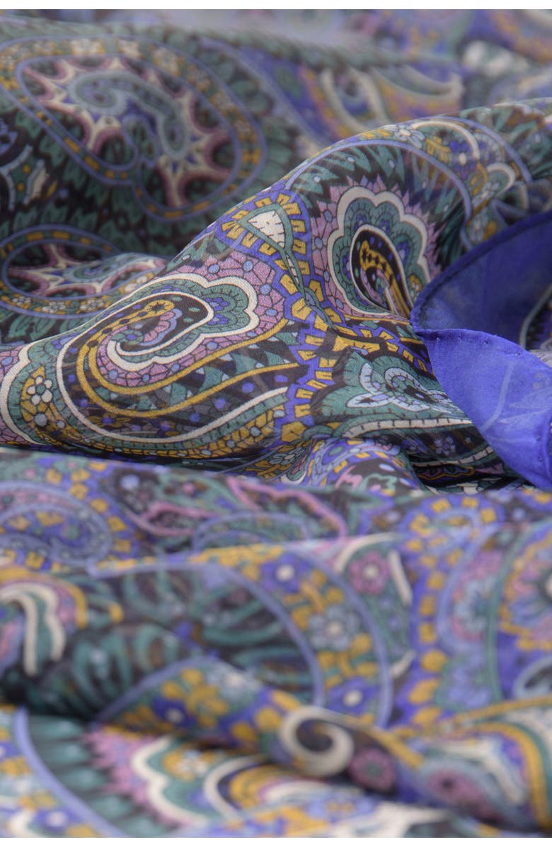 Elizabetta Ambra - Large Silk Scarf for Women, Alternate, color, Blueberry