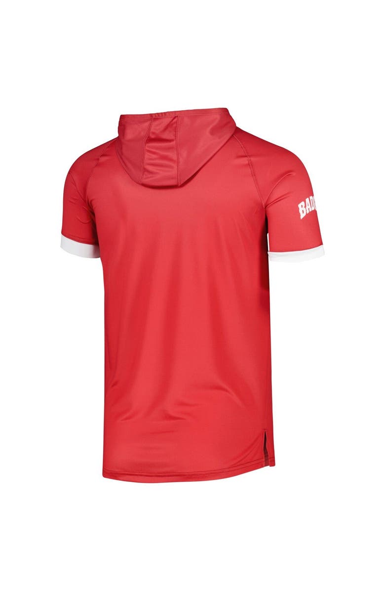 Under Armour Men's Under Armour Red Wisconsin Badgers On-Court Raglan Hoodie T-Shirt, Alternate, color, Red