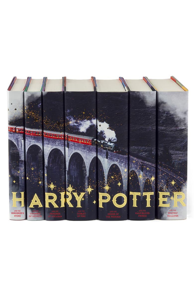 Juniper Books Harry Potter Train Book Set, Main, color, Black With Gold Foil