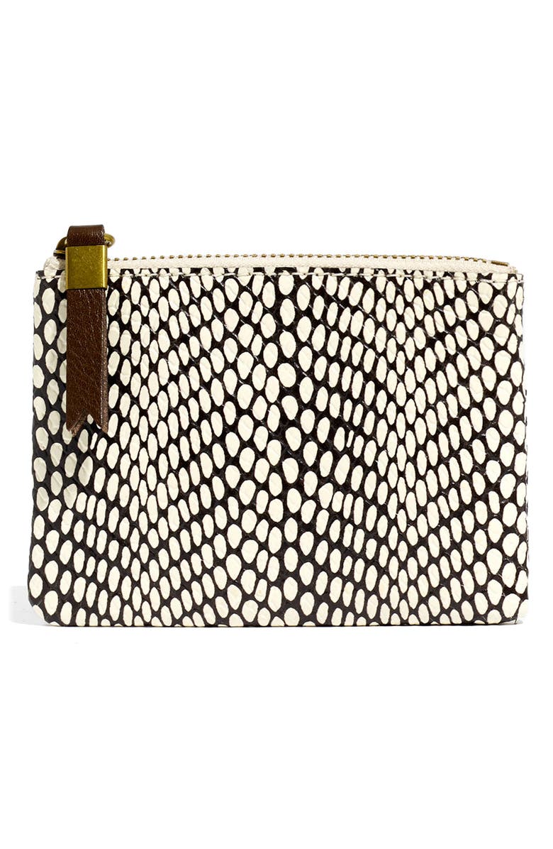Madewell The Cobra Embossed Edition Leather Pouch Wallet, Main, color, 