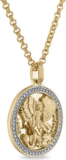St. Michael Diamond Pendant Necklace - 0.25ct.