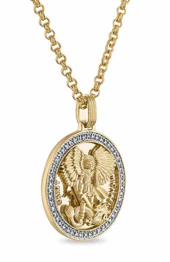 Esquire St. Michael Diamond Pendant Necklace - 0.25ct.