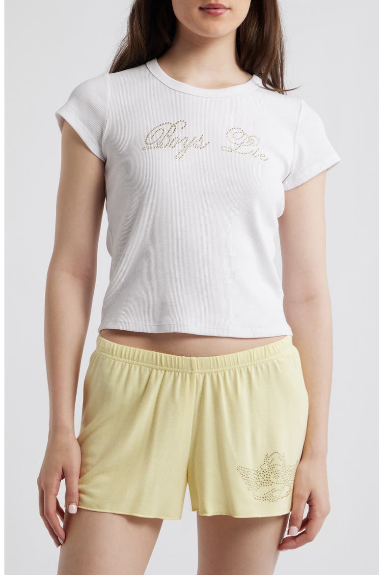 Boys Will Be Boys Crop T-Shirt, Main, color, WHITE