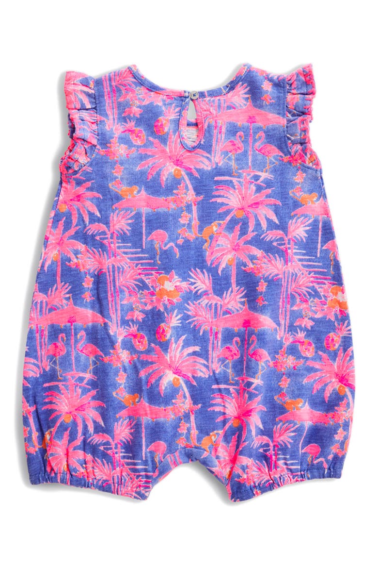 Monkey Business Print Bubble Romper, Alternate, color, MARLIN