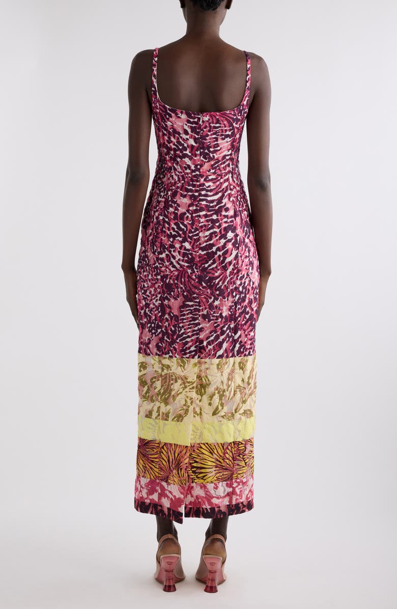 Dries Van Noten Mixed Print Maxi Dress, Alternate, color, Burgundy