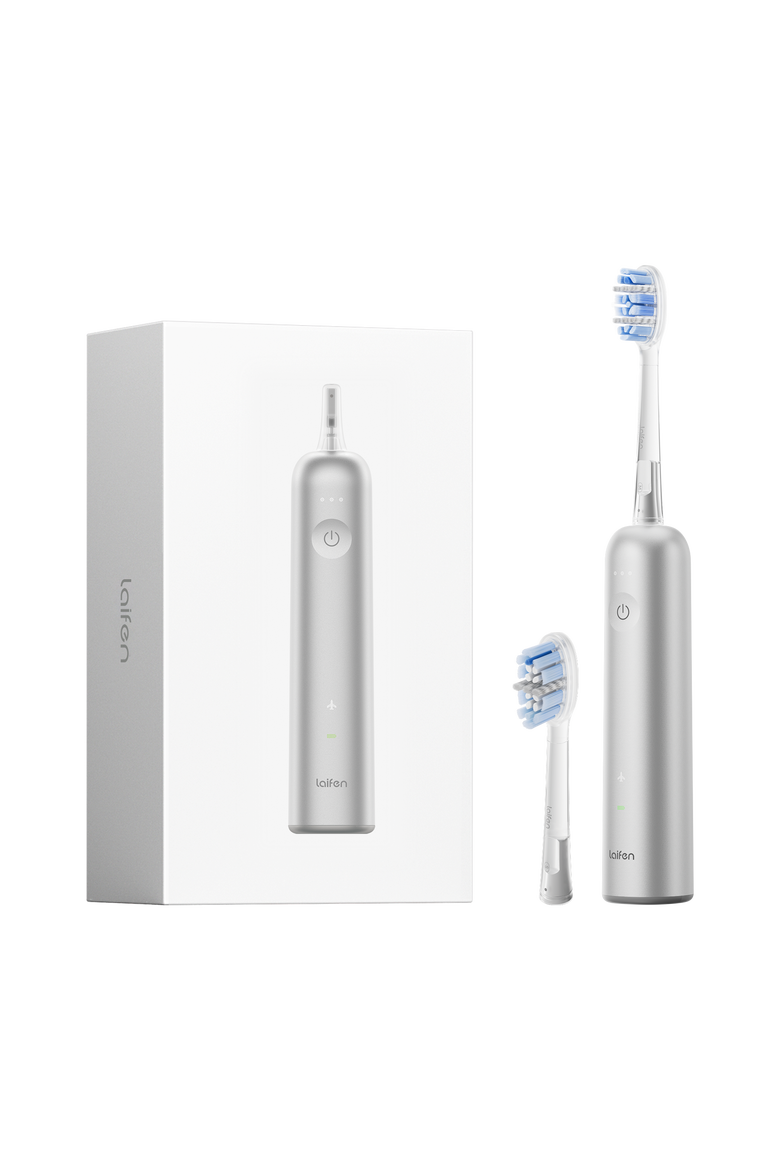 Wave Pro Electric Toothbrush with 2 Heads and Storage Bag, Main, color, Silver