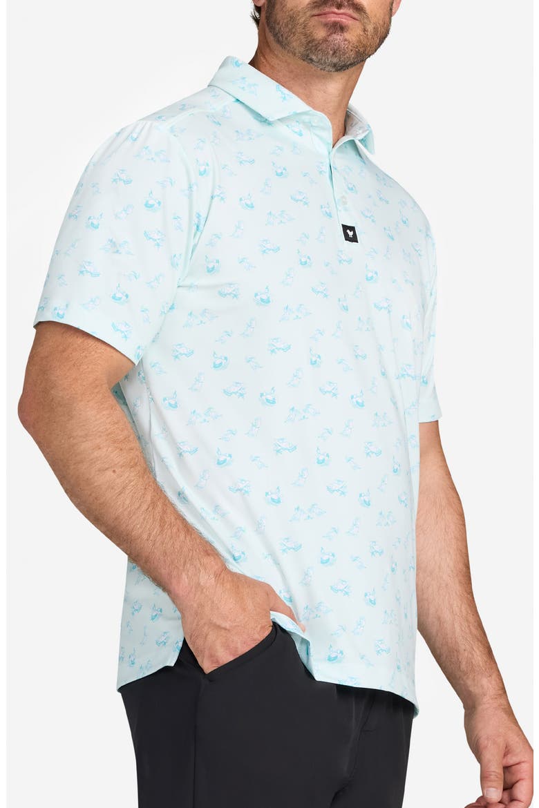 Core Paint Splatter Performance Golf Polo, Alternate, color, DUCKIN AROUND