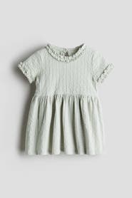 H&M Frill-trimmed Jacquard-jersey Dress