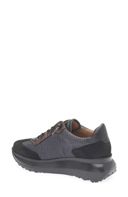 Wonders A-4001 Platform Sneaker In Black