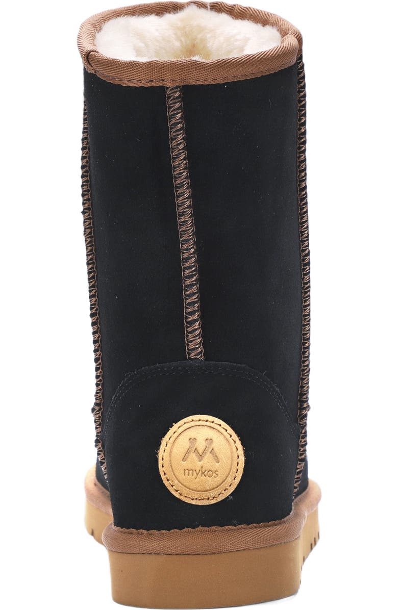 Mykos Suede Faux Fur Lined Boot, Alternate, color, Black/ Chestnut