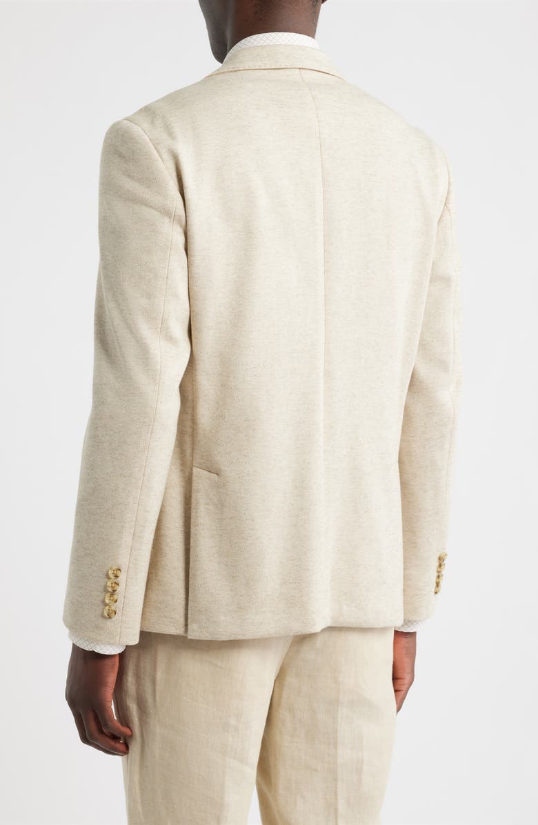 Nordstrom Henrik Trim Fit Tan Mélange Knit Sport Coat, Alternate, color, Tan Sutton Birdseye
