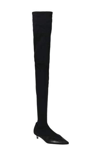 Givenchy Stretch Over-the-knee Kitten Heel Boot In Multi