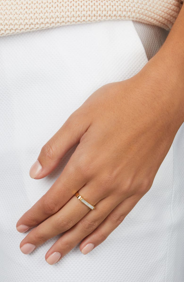 Monica Vinader Diamond Signature Ring, Alternate, color, Gold
