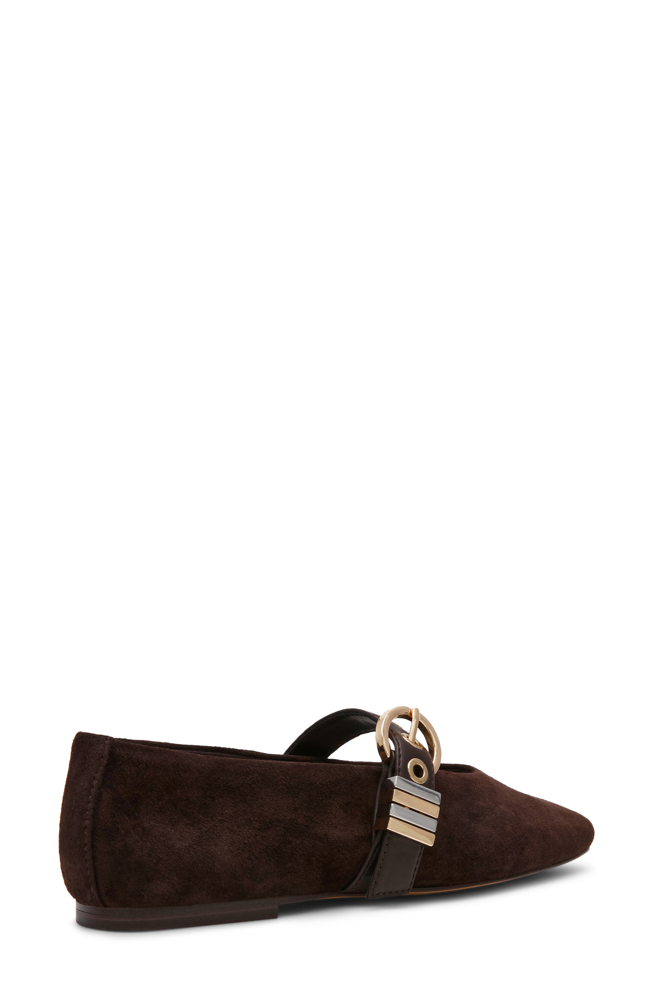 Lucia Mary Jane Flat, Alternate, color, BROWN SUEDE