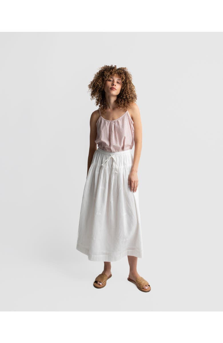 World of Crow Pure White Midi Skirt, Main, color,