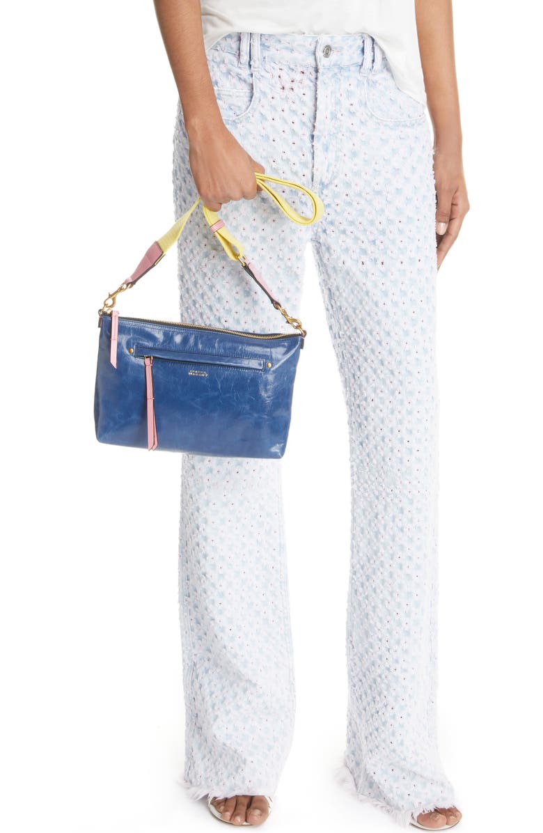 Isabel Marant Nessah Leather Shoulder Bag, Alternate, color,