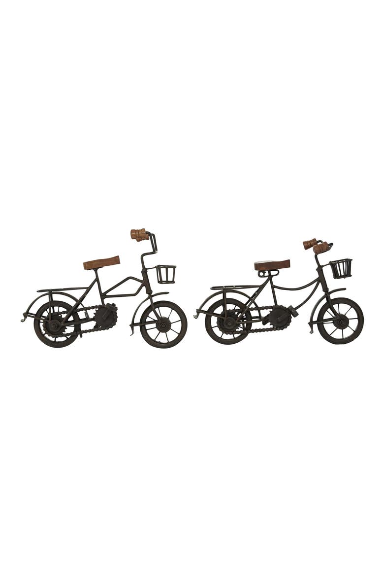 Set of 2 Bike Sculptures, Main, color, BLACK