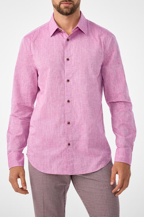 MR TURK Aaron Long Sleeve Button-Up Shirt in Geranium  product