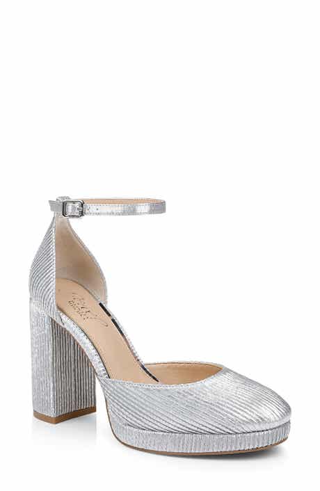 Jewel Badgley Mischka Stephanie Ankle Strap Platform Pump