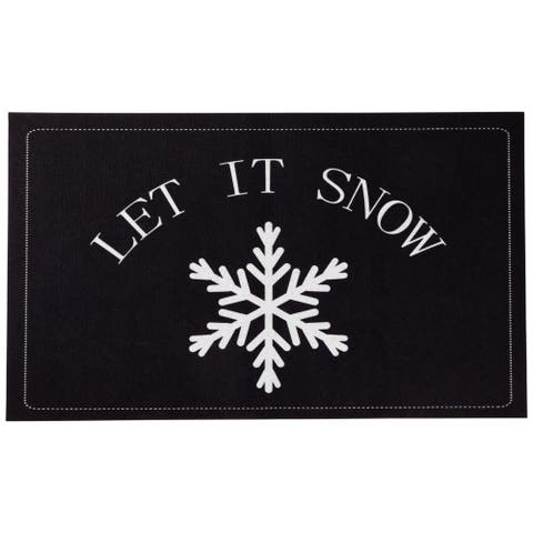 Let It Snow Christmas Doormat 29" x 17"