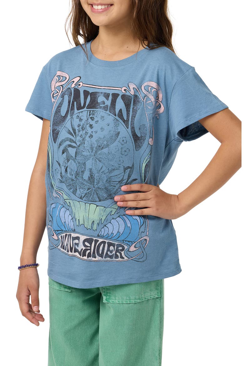 Kids' Wave Rider Cotton Oversize Graphic T-Shirt, Alternate, color, CAPTAINS BLUE