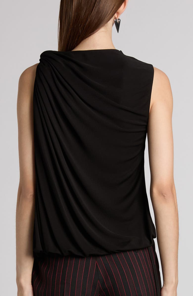 McQueen Twisted Sleeveless Top, Alternate, color, Black