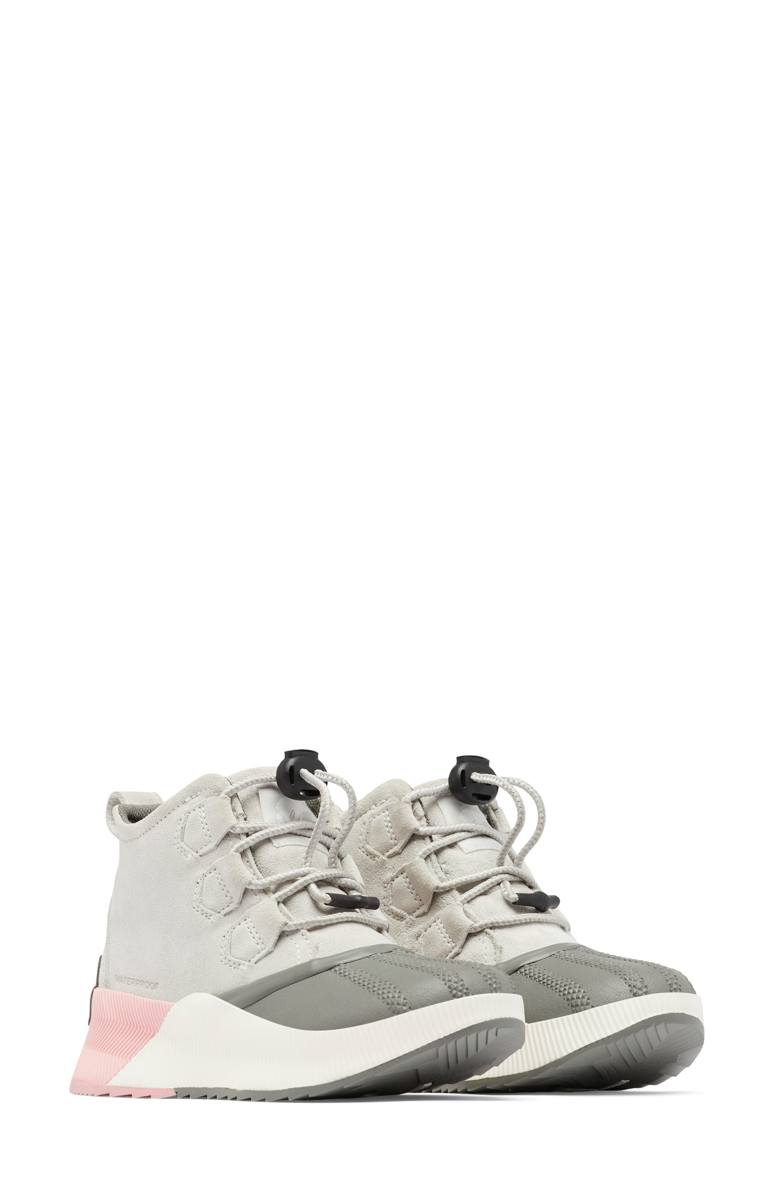 SOREL Kids' Out 'N About Classic Waterproof Boot, Alternate, color, Moonstone/ Vintage Pink