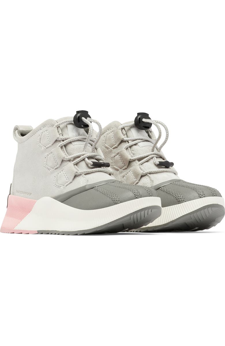 SOREL Kids' Out 'N About Classic Waterproof Boot, Alternate, color, Moonstone/ Vintage Pink