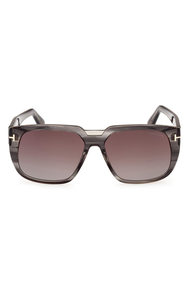 TOM FORD 56mm Square Sunglasses, Main, color,
