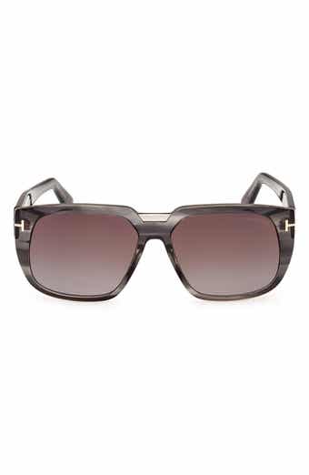 TOM FORD 56mm Square Sunglasses